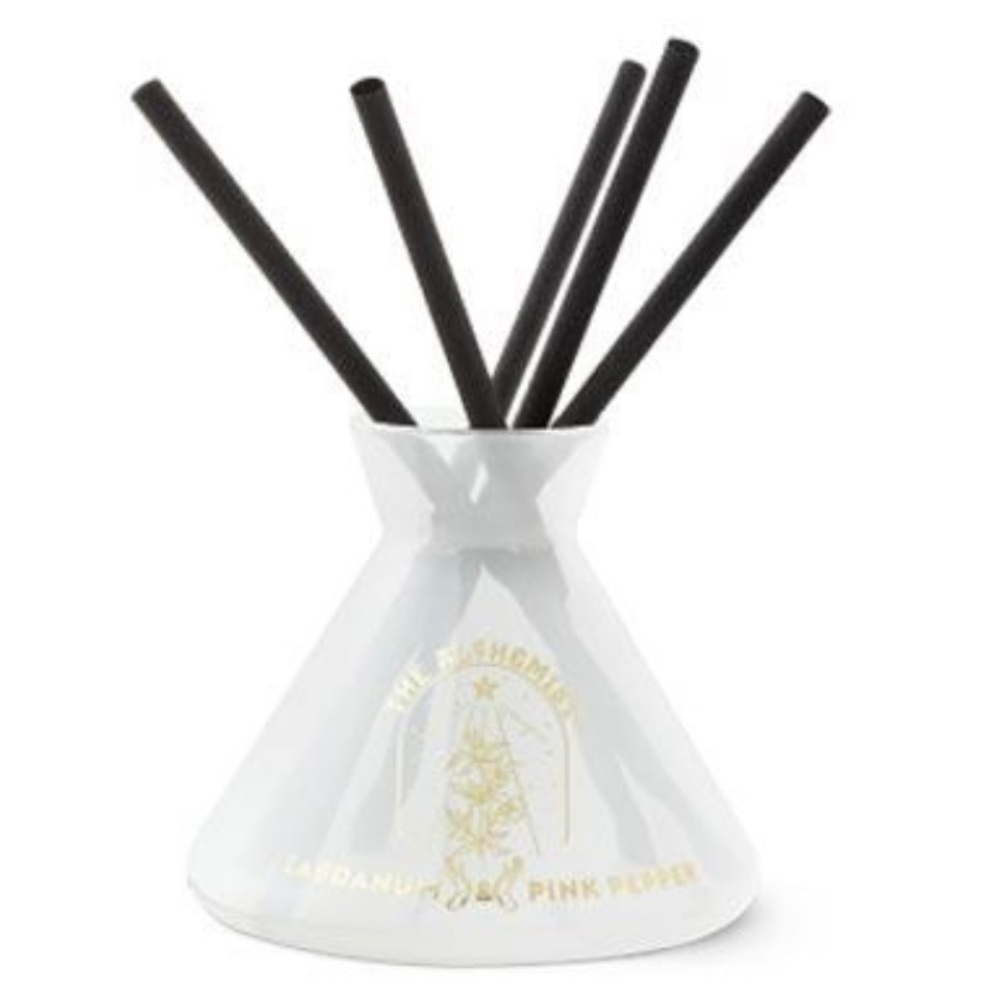 THE ALCHEMIST Reed Diffuser LABDANUM & PINK PEPPER Glass Container ALDI NEW